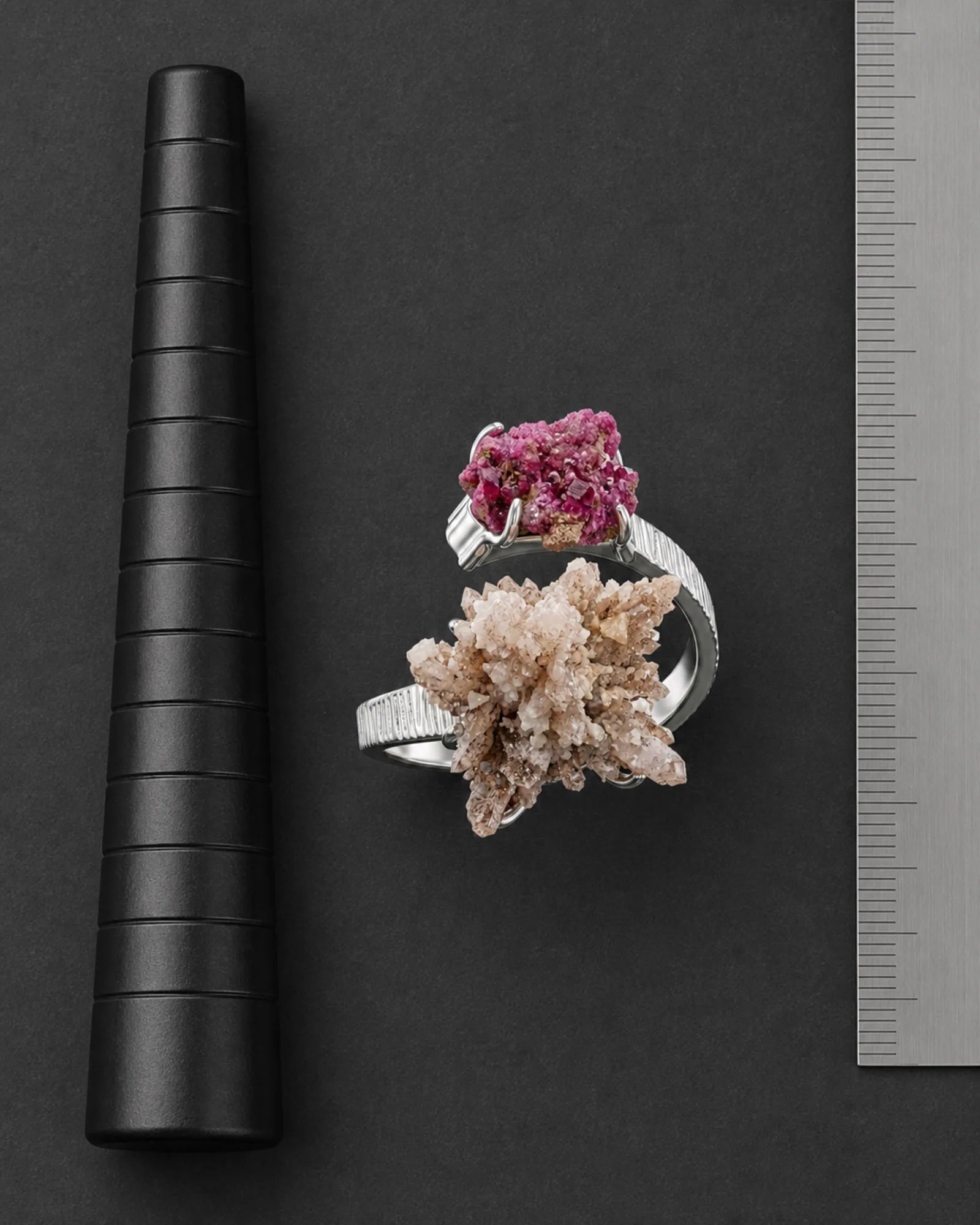 Pink Encounter Ring — JR01-017 — full structure and scale record