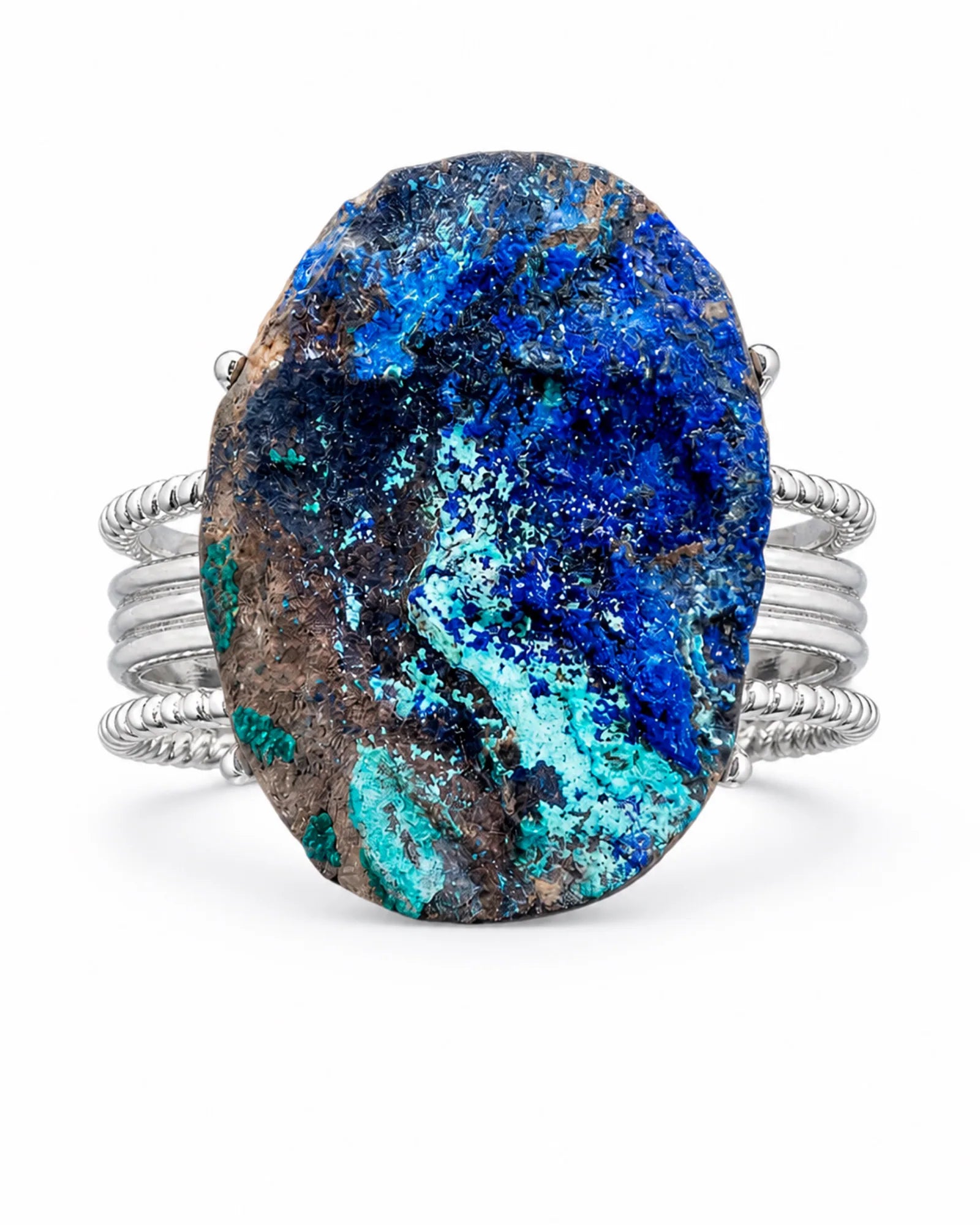 Blue Current Ring — natural mineral ring