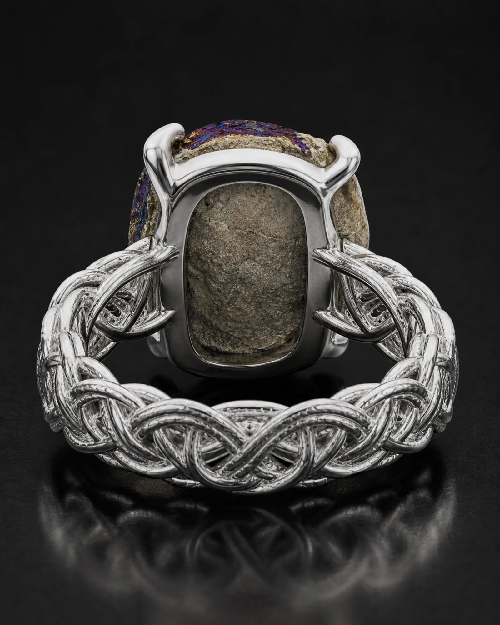 Violet Map Ring — JR01-011 — setting and construction detail