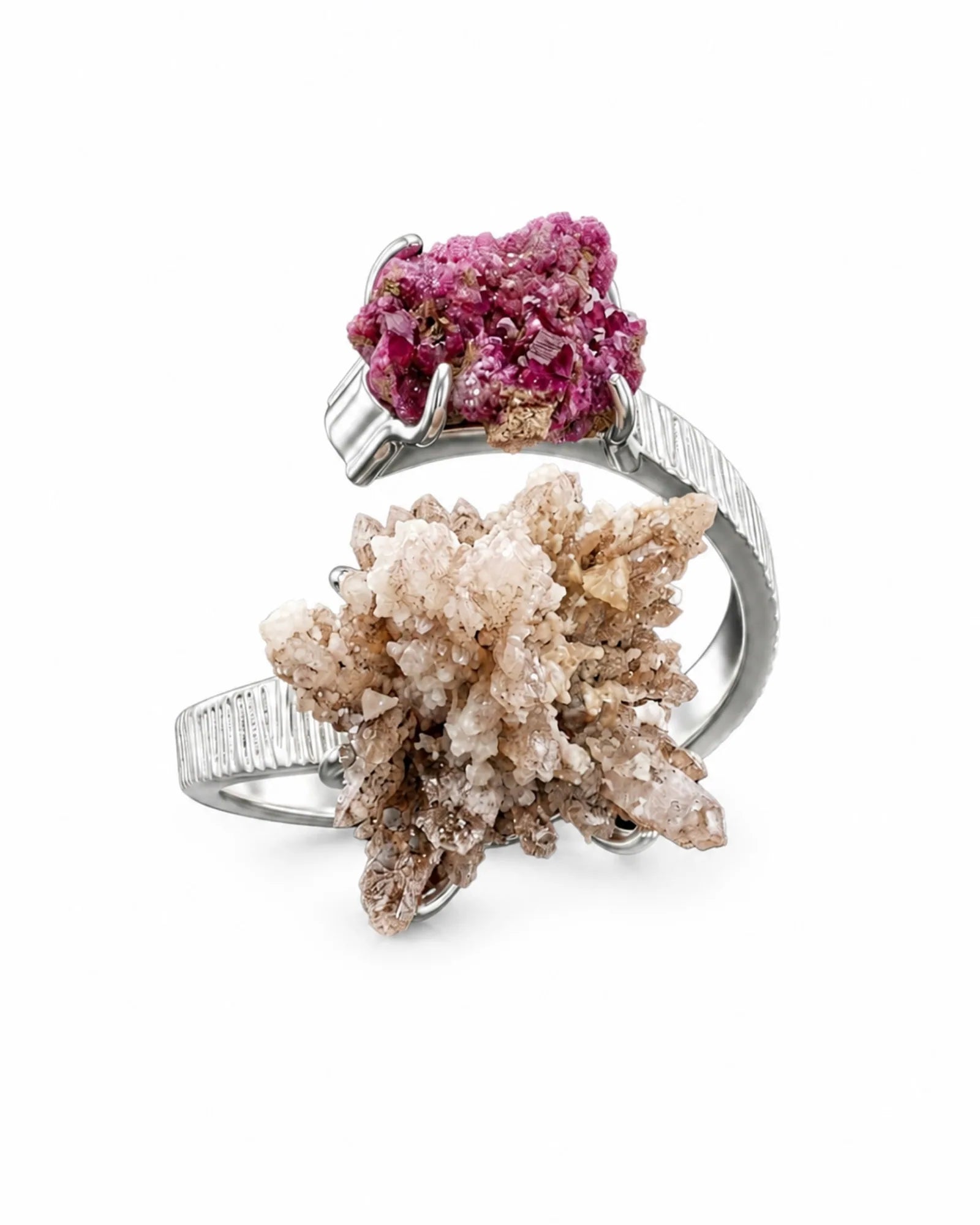 Pink Encounter Ring — natural mineral ring