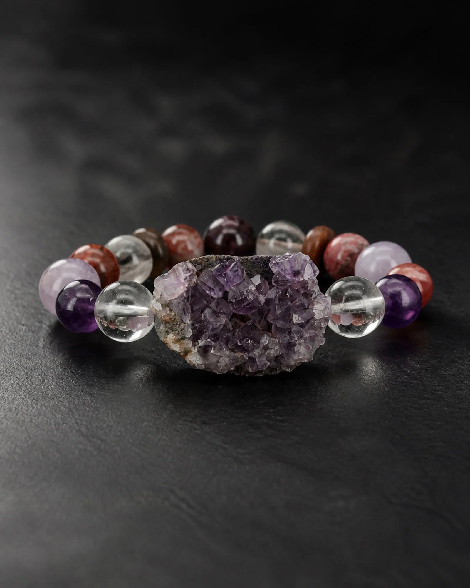 Quiet Violet Bracelet — SL01-001 — three-quarter construction view