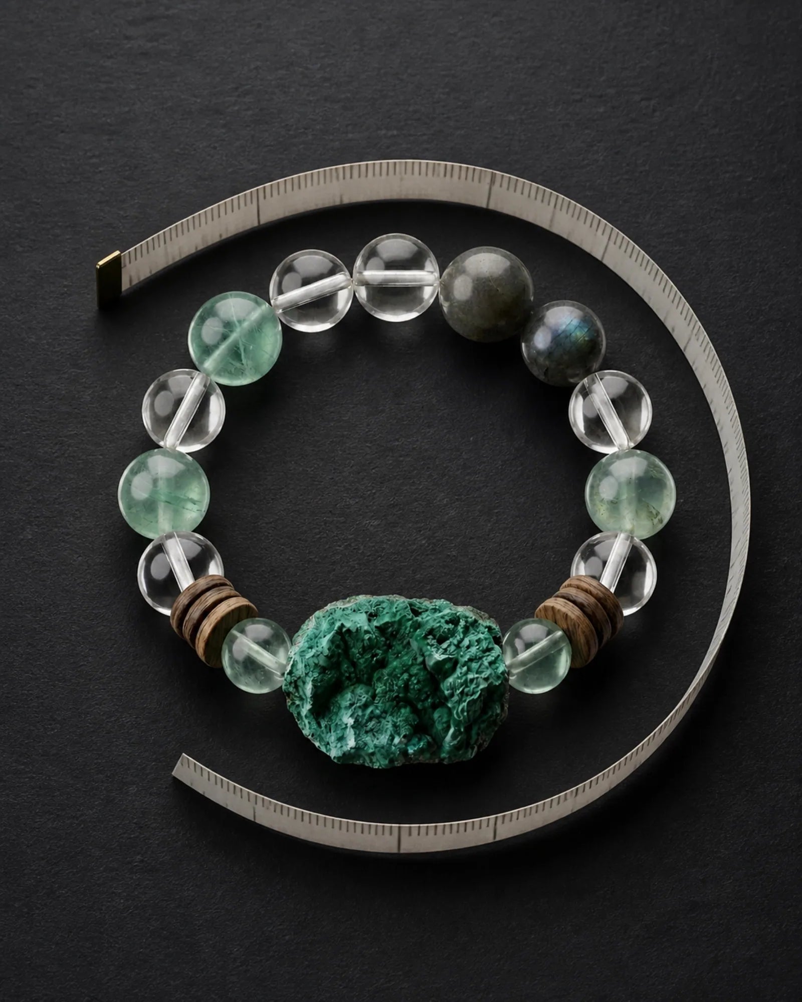 Green Anchor Bracelet — SL01-002 — full structure and scale record