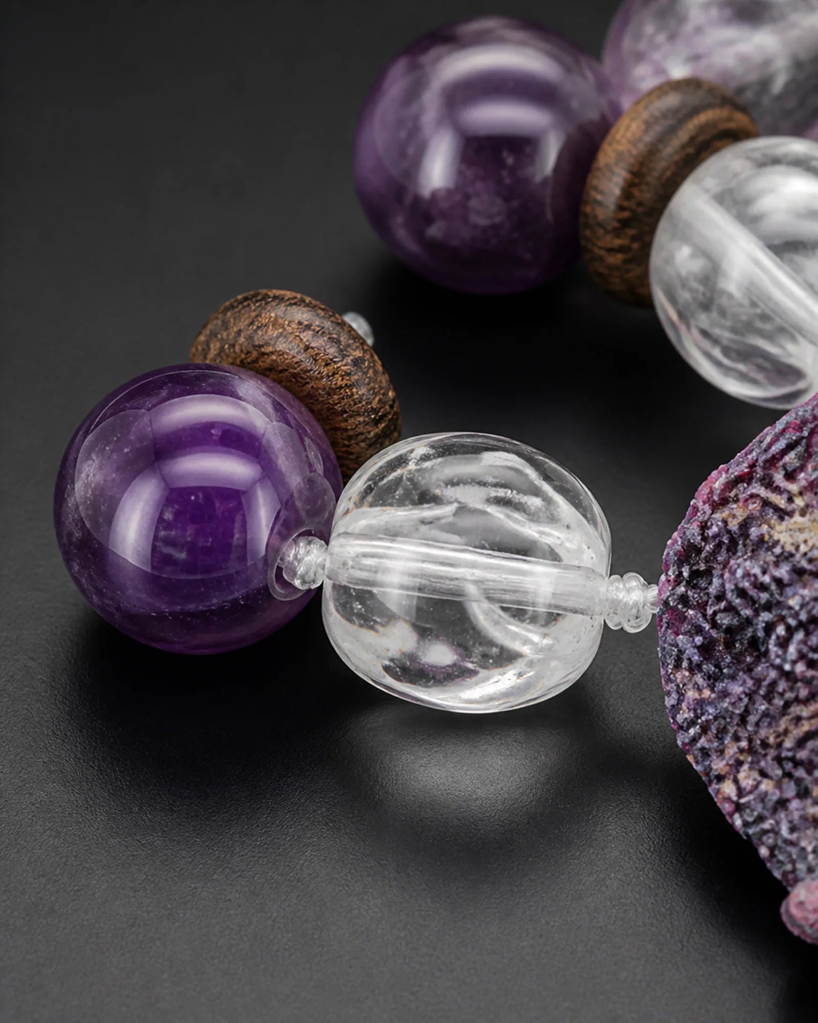 Starlit Ground Bracelet — SL01-003 — bead sequence and connection detail