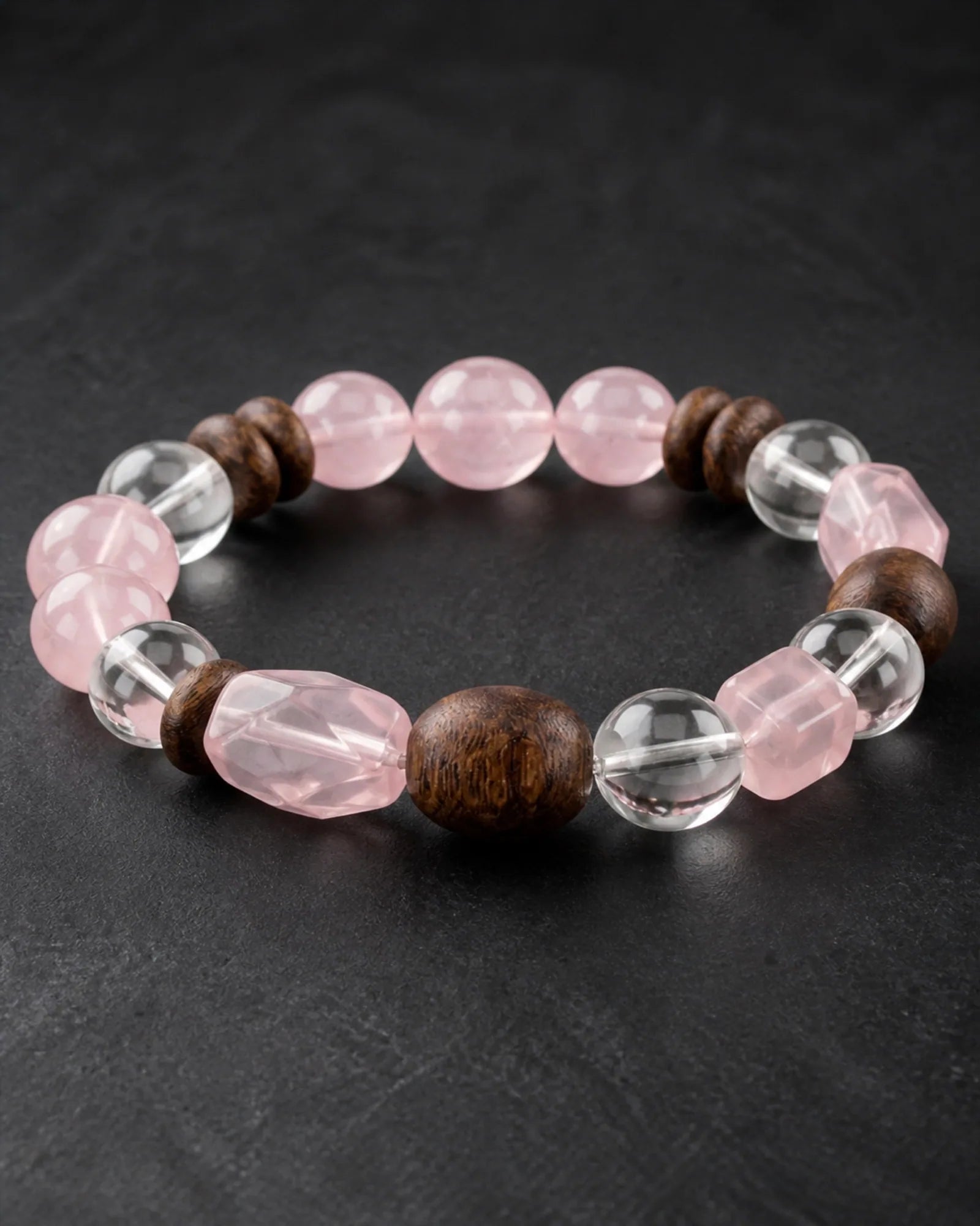 Rose Letter Bracelet — SL01-004 — three-quarter construction view