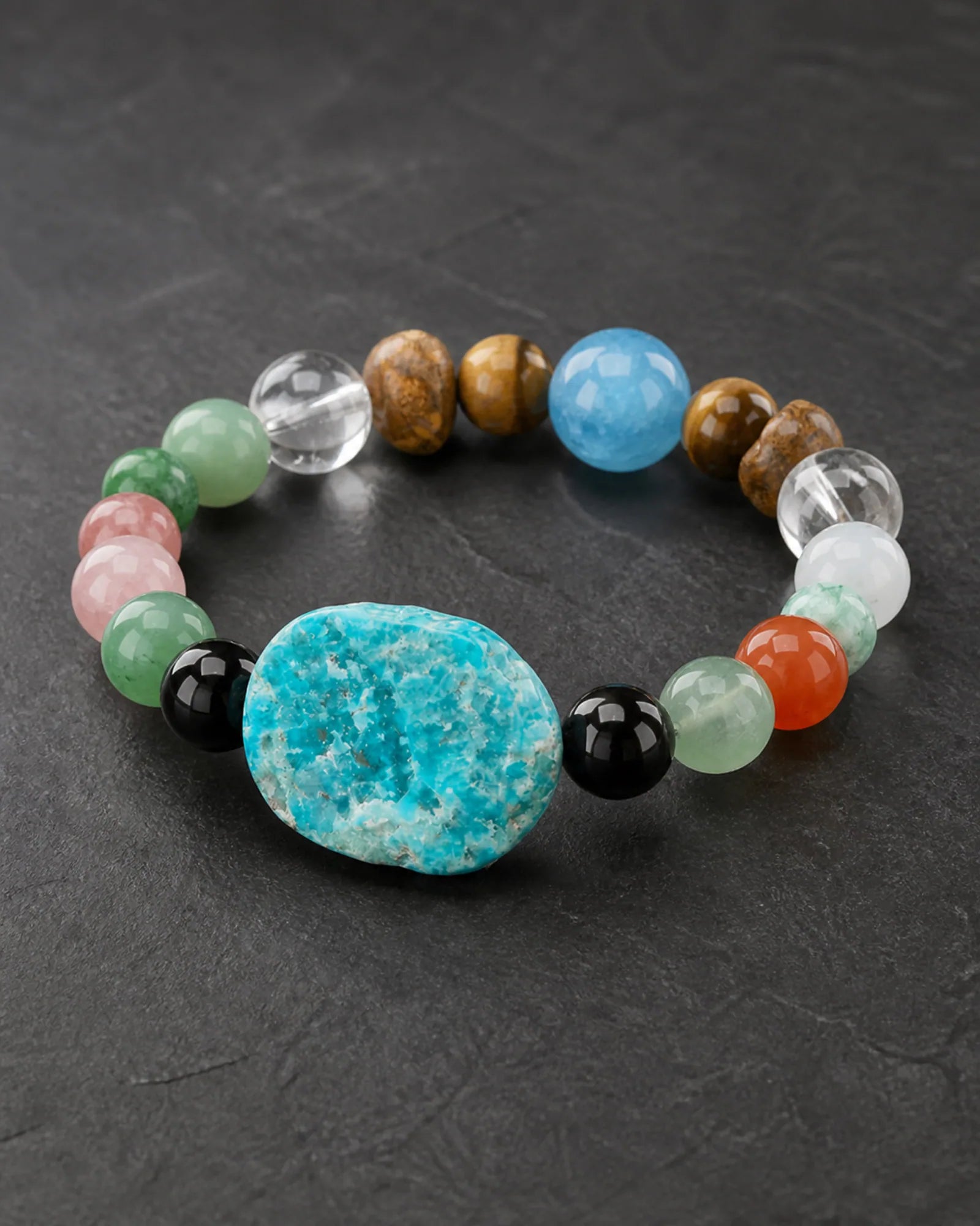 Blue Signal Bracelet — SL01-008 — three-quarter construction view
