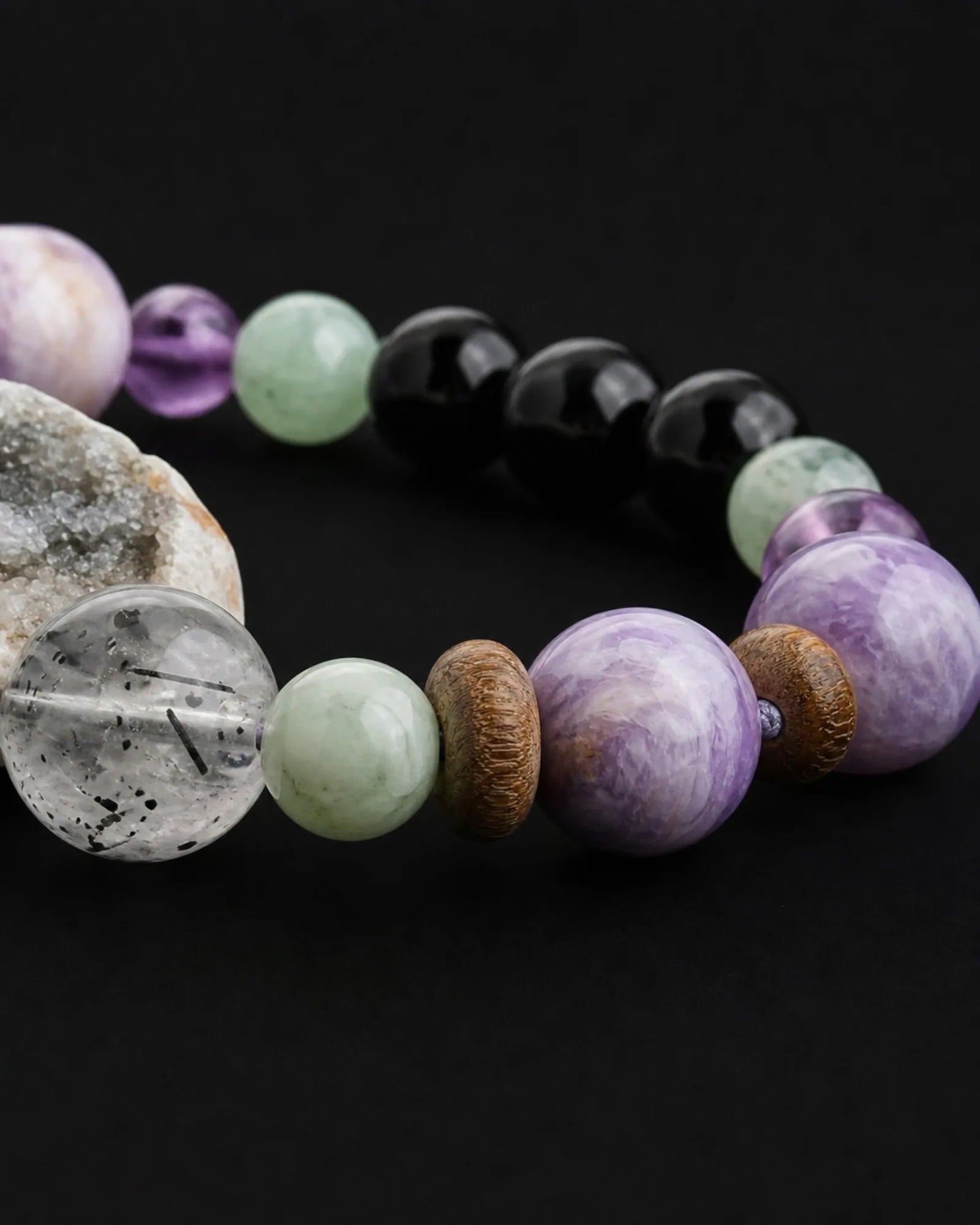 Salt Meadow Bracelet — SL01-011 — bead sequence and connection detail