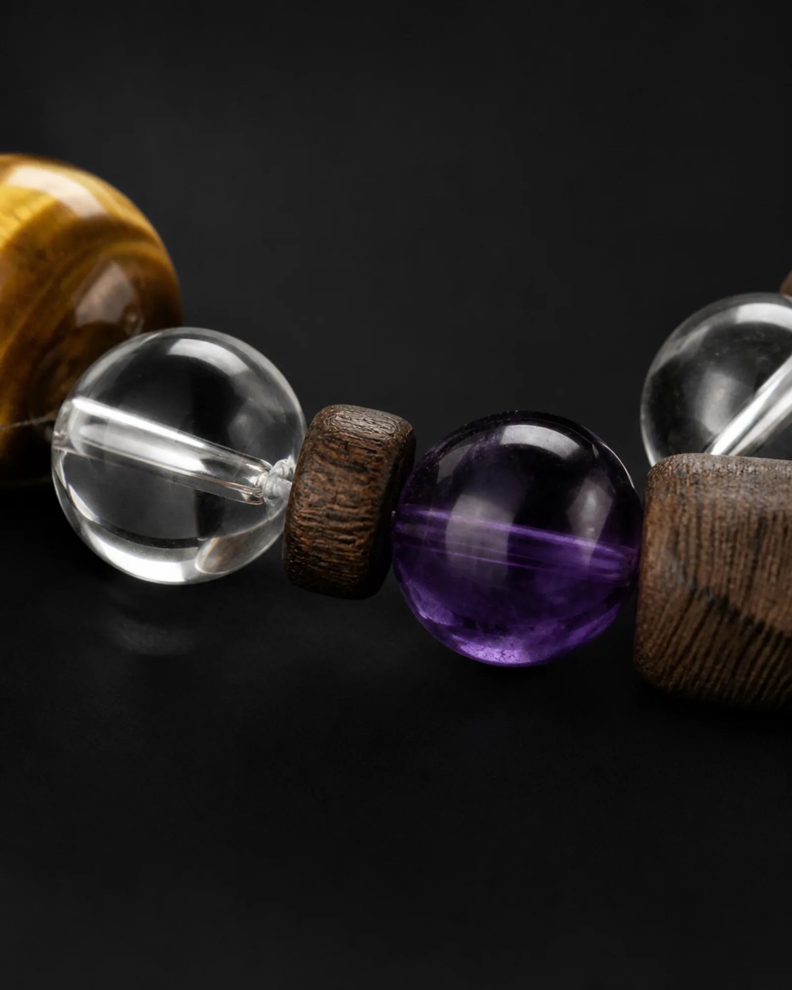 Golden Hush Bracelet — SL01-012 — bead sequence and connection detail