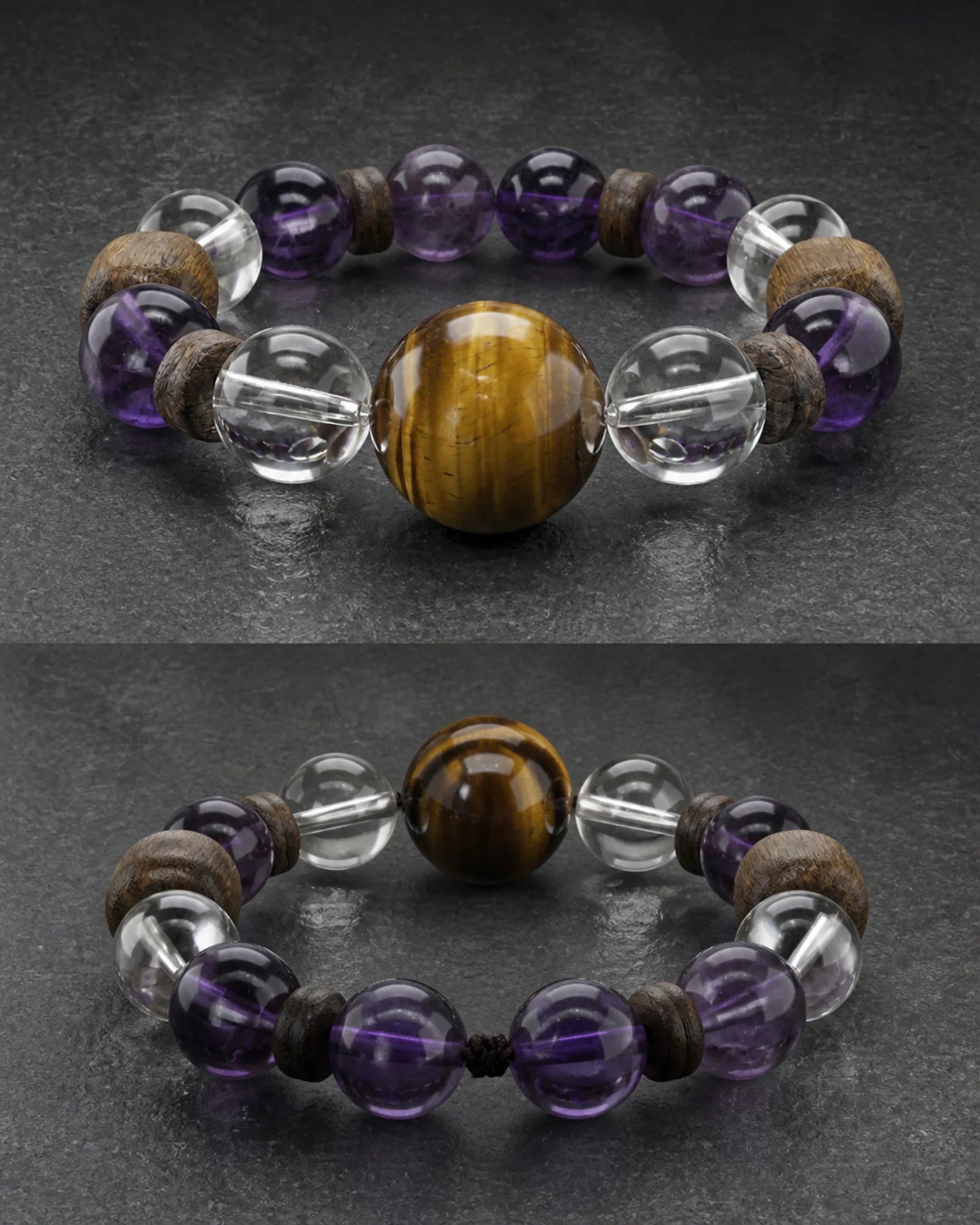Golden Hush Bracelet — SL01-012 — side and back construction view