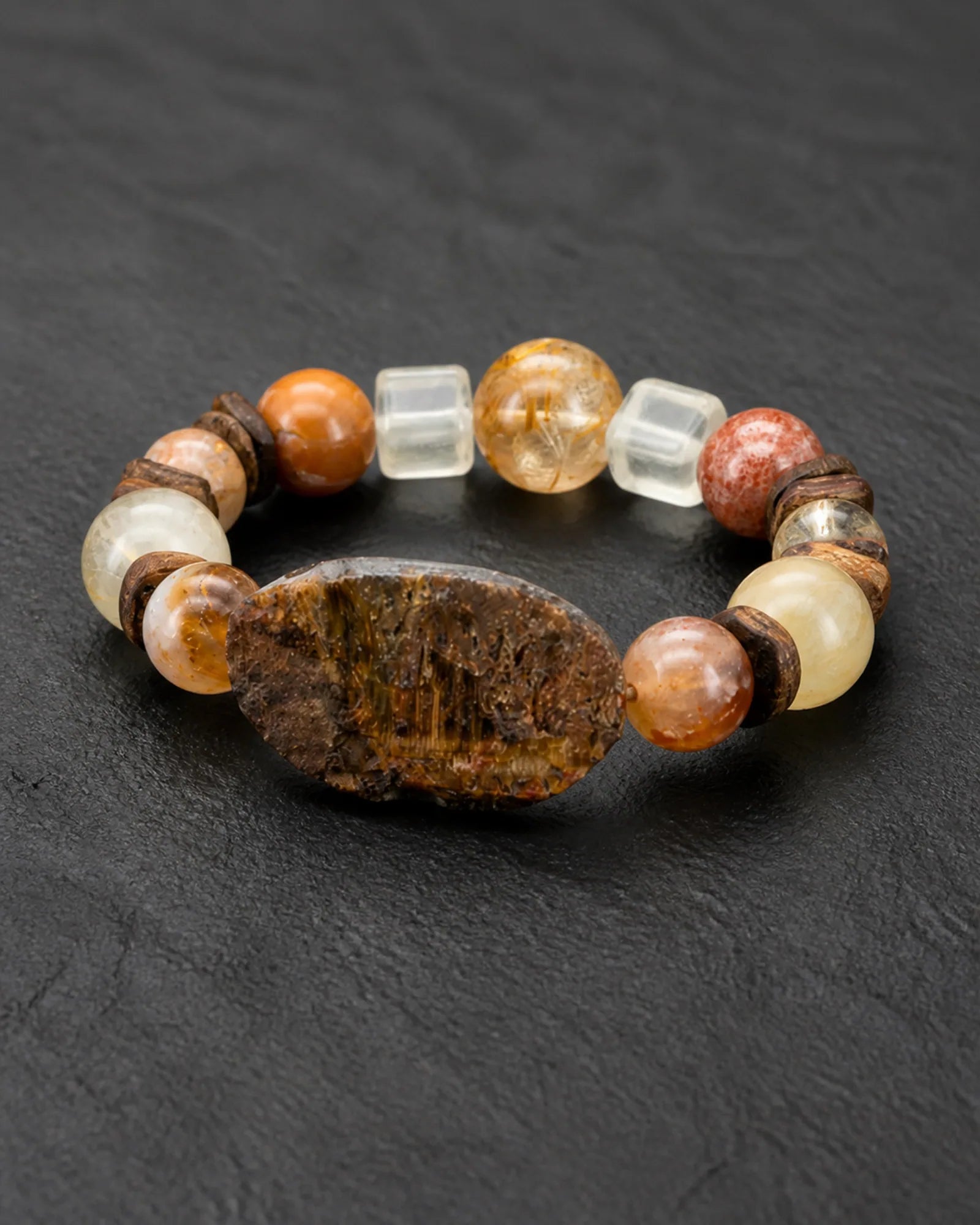 Root Script Bracelet — SL01-013 — three-quarter construction view