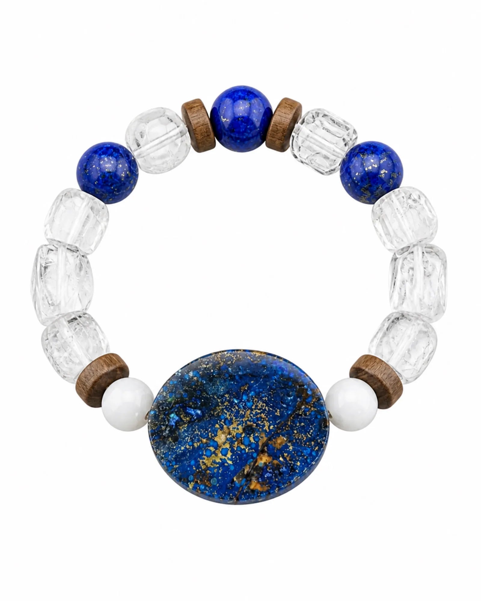 Blue Map Bracelet — natural mineral bracelet