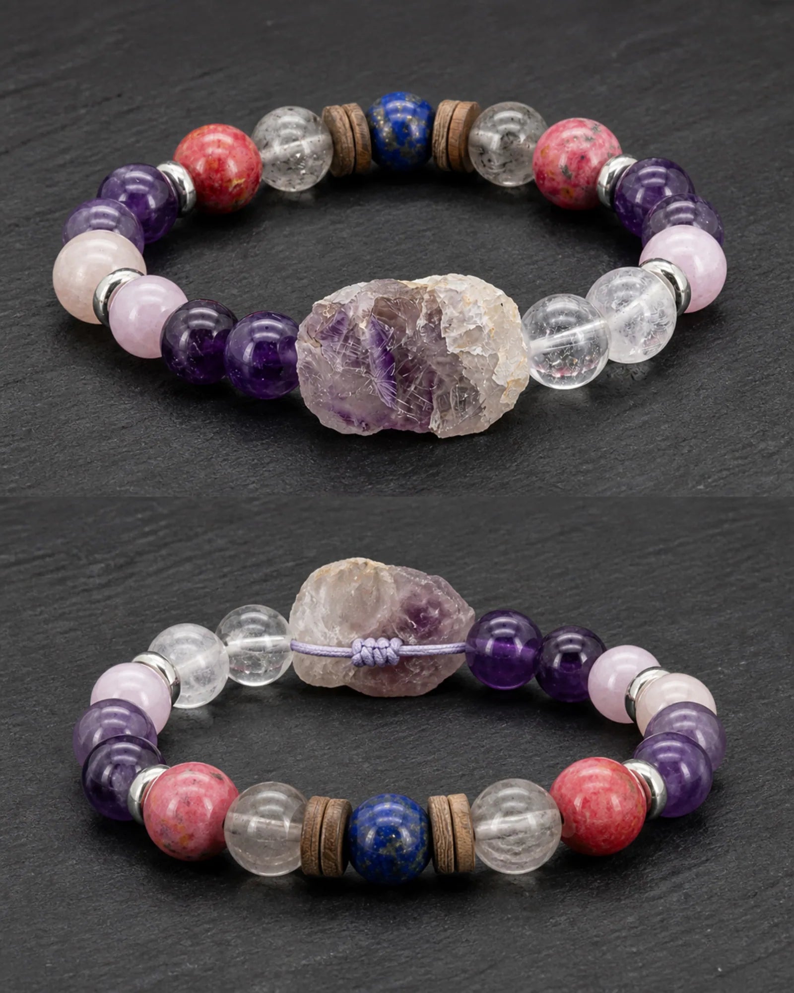 Many Small Lights Bracelet — SL01-015 — side and back construction view