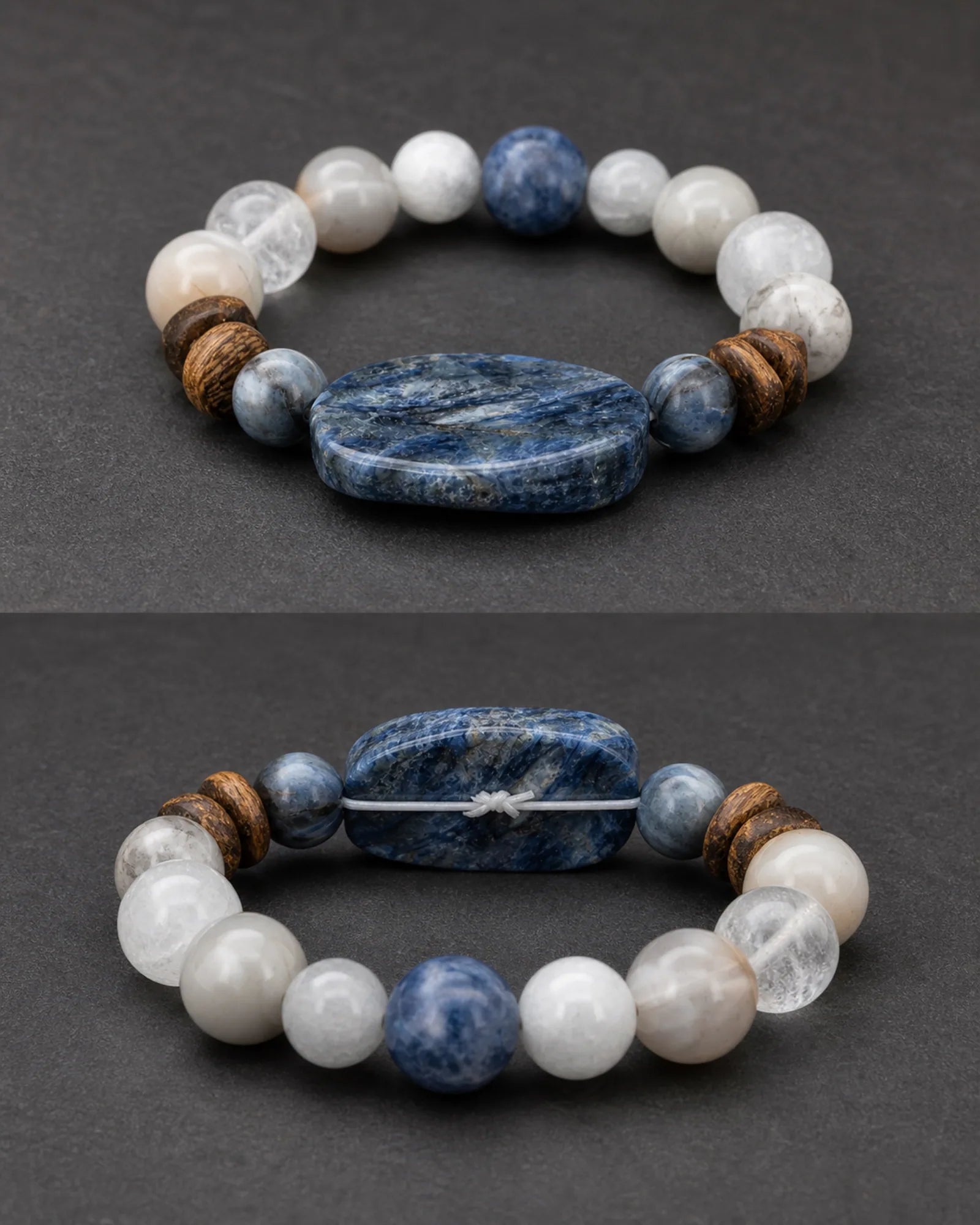 Quiet Current Bracelet — SL01-017 — side and back construction view
