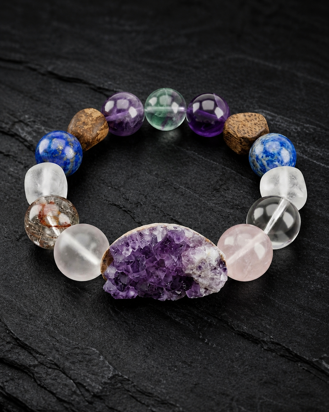 Editorial interpretation of Violet Compass Bracelet — No. 018